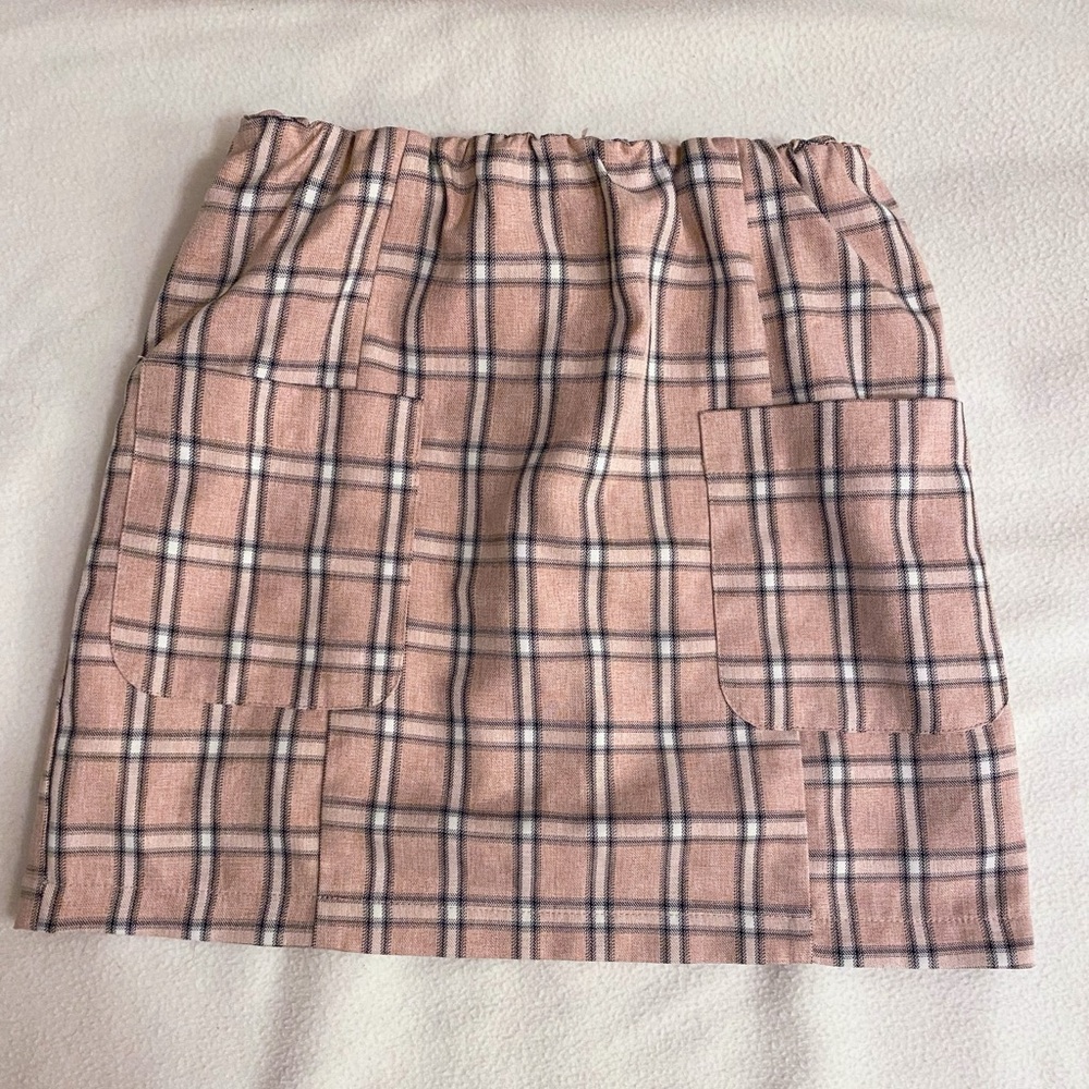 Francesca Pink Plaid Miniskirt Pastel Cottagecore Coquette Girl